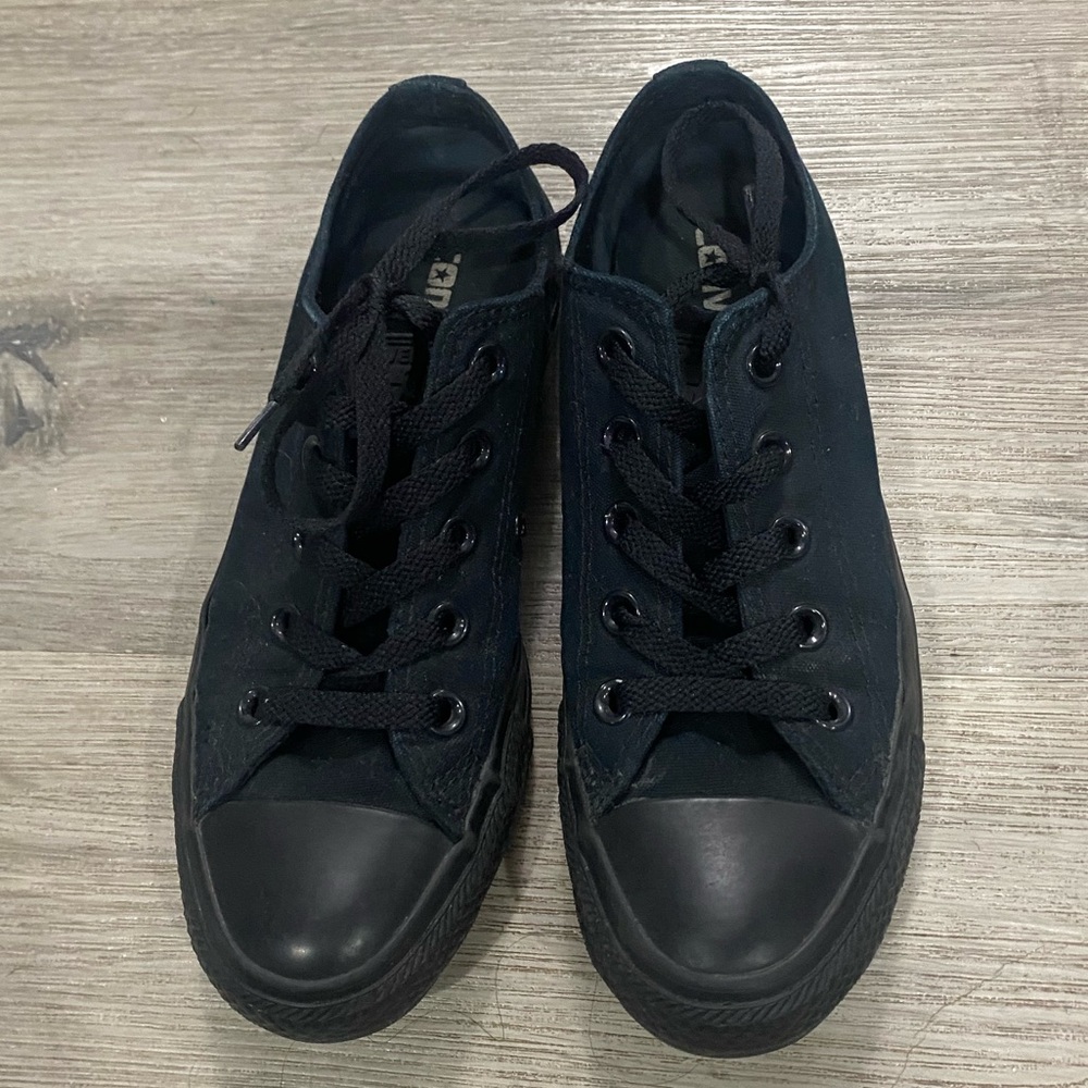 Black Monochrome Low Top Converse
